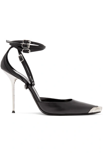 Shop Alexander Wang Selena Leather Pumps In Black