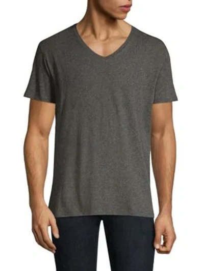 Shop Atm Anthony Thomas Melillo V-neck Cotton Tee In Charcoal