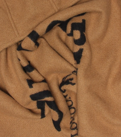 Shop Burberry St Helen Wool And Cashmere Scarf In Brown