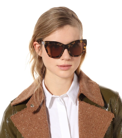 Shop Loewe Cat-eye Acetate Sunglasses In Brown