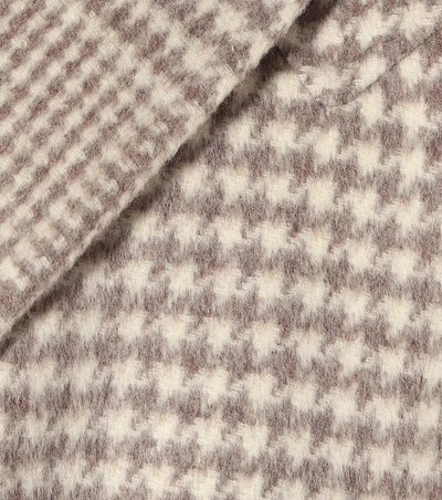 Shop Nanushka Alamo Wool And Silk Coat In Grey