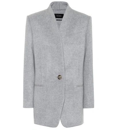 Shop Isabel Marant Felisey Wool And Cashmere Jacket In Grey