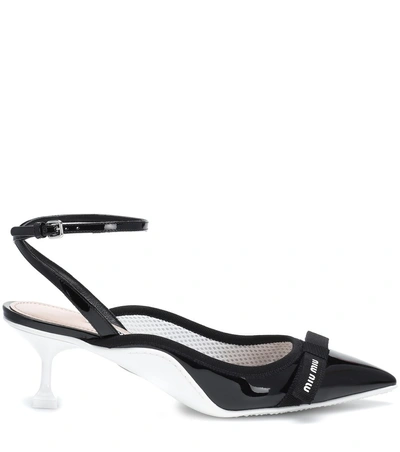 Shop Miu Miu Patent Leather Pumps In Black