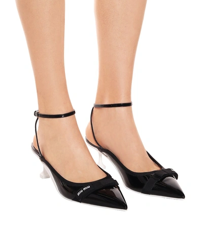 Shop Miu Miu Patent Leather Pumps In Black