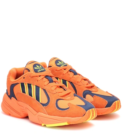 Shop Adidas Originals Yung-1 Suede Sneakers In Orange