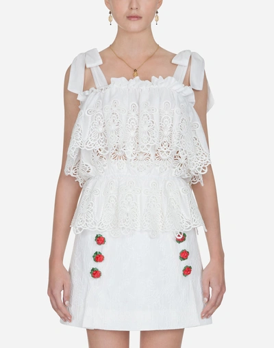 Shop Dolce & Gabbana Cotton Top In White