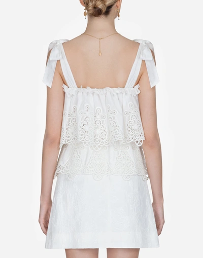 Shop Dolce & Gabbana Cotton Top In White