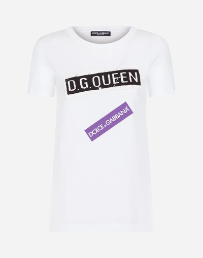 Shop Dolce & Gabbana Cotton T-shirt In White