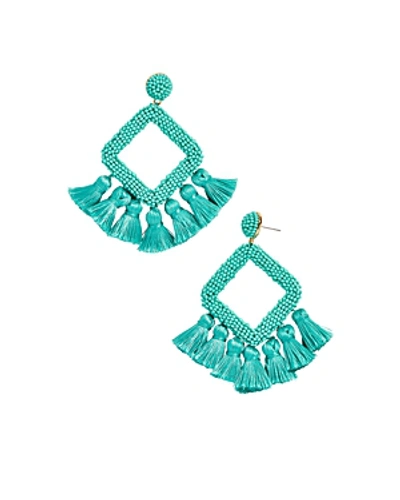Laniyah Tassel Statement Earrings In Turquoise