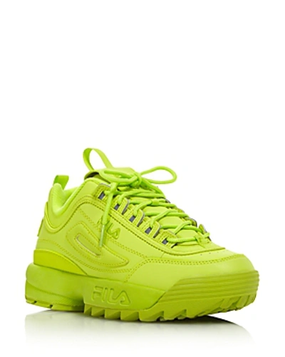 Shop Fila Women's Disruptor 2 Premium Low-top Sneakers In Neon Green