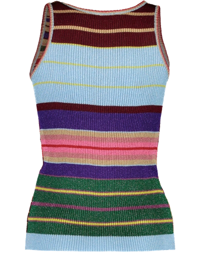 Shop Etro Wakana Striped Lurex Top In Multi