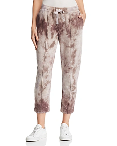 Shop Atm Anthony Thomas Melillo Tie-dyed French-terry Pants In Mushroom Tie Dye