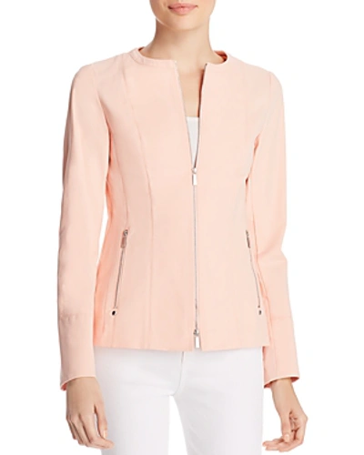 Shop Lafayette 148 Janella Zip Jacket In Shell