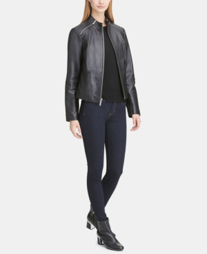 macys leather coat sale