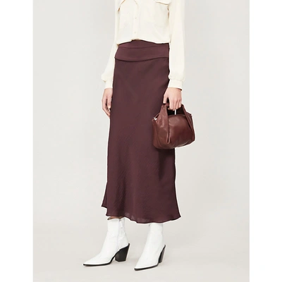 Shop Free People Normani Satin Skirt In Wine