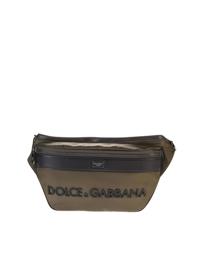 Shop Dolce & Gabbana Branded Belt Bag In Green