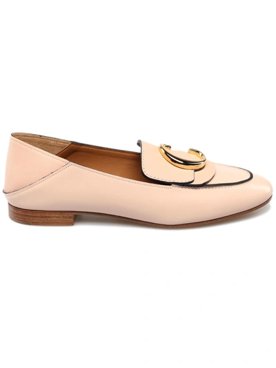 Shop Chloé C Loafers In 6hdelicate Pink
