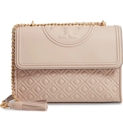 Shop Tory Burch Fleming Leather Convertible Shoulder Bag In No_color