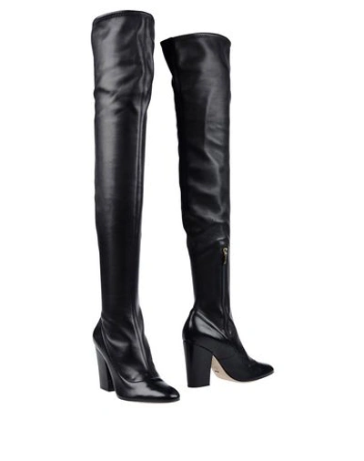 Shop Sergio Rossi Knee Boots In Black