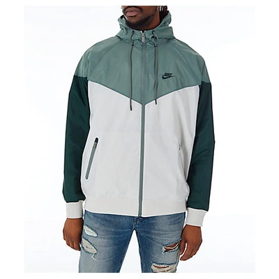 Shop Nike Men's Sportswear Colorblock Windrunner Hooded Jacket, Green - Size Xxlrg