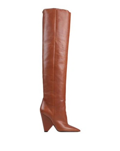 Shop Saint Laurent Boots In Tan