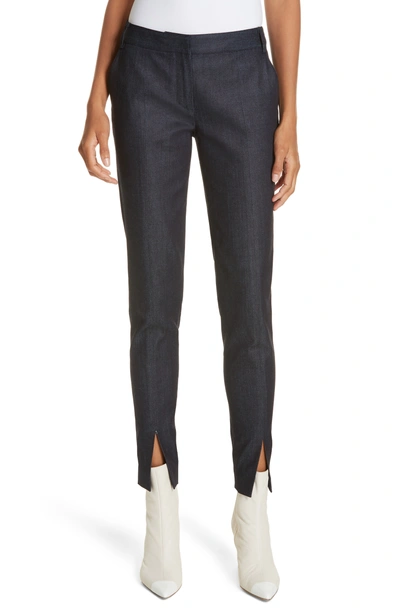 Shop Tibi Beatle Denim Pants In Dark Denim