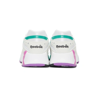 REEBOK CLASSICS 白色 AND 绿色 AZTREK 运动鞋