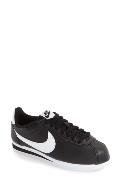 Shop Nike Classic Cortez Sneaker In Black/ White/ White