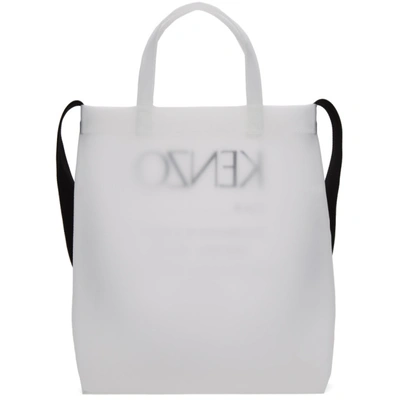 Shop Kenzo Transparent Invitation Tote In 01 White