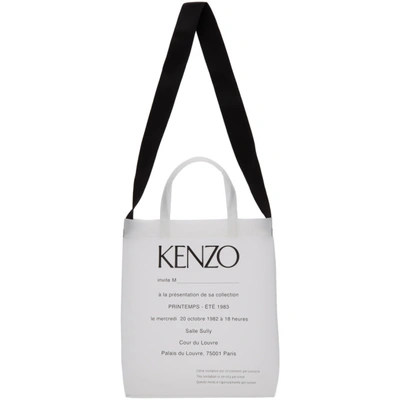 Shop Kenzo Transparent Invitation Tote In 01 White