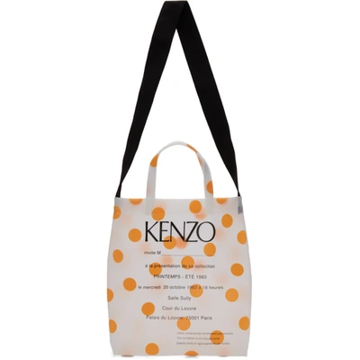 Shop Kenzo Orange Polka Dot Invitation Tote In 17 Orange