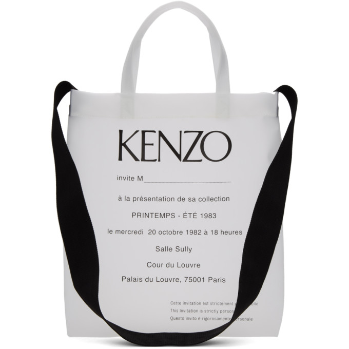 Kenzo Transparent Invitation Tote In 01 