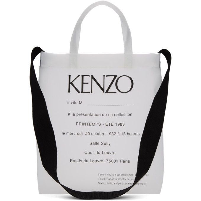 kenzo transparent invitation tote