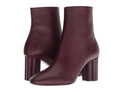 burgundy booties leather