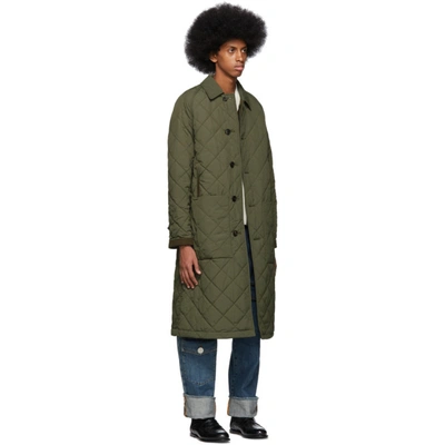 Shop Burberry Reversible Green And Khaki Ableford Coat In 108923dkolv