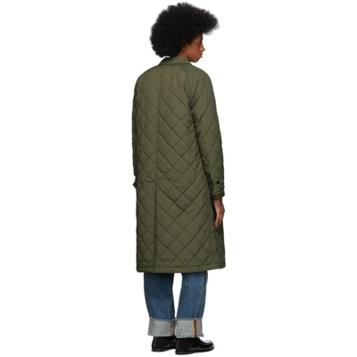 Shop Burberry Reversible Green And Khaki Ableford Coat In 108923dkolv