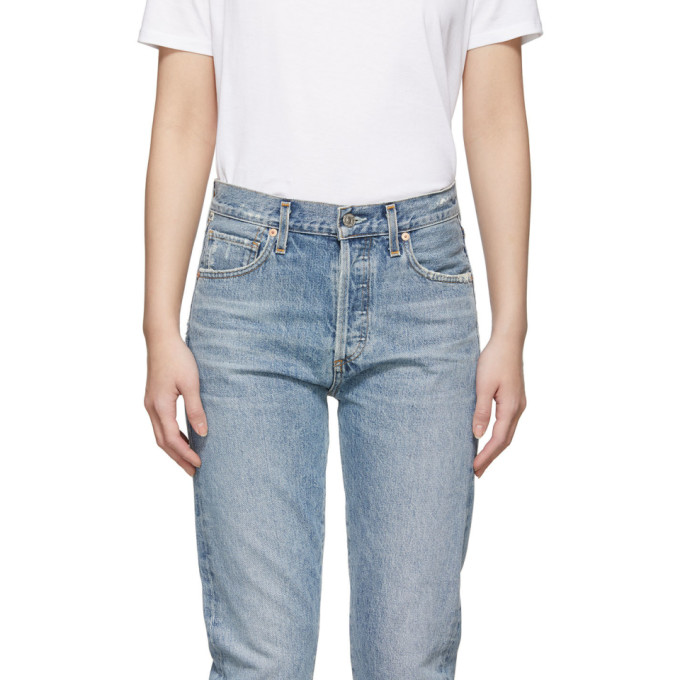 Citizens Of Humanity Blue Liya High Rise Classic Fit Jeans In Archive Modesens