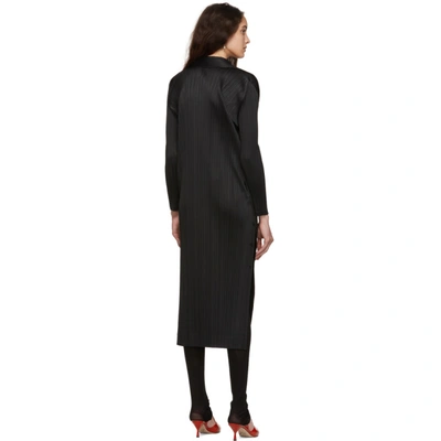 Shop Issey Miyake Black Polo Long Dress In 15 Black