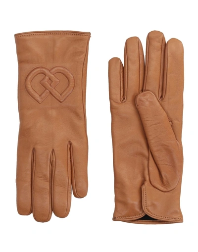 Shop Dsquared2 Gloves In Camel