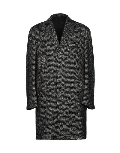 Shop Kiton Coat In Black