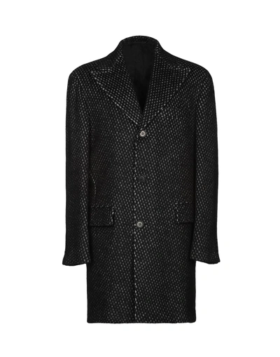 Shop Kiton Coat In Black