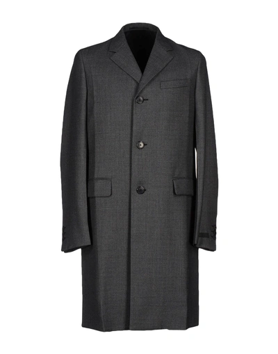 Shop Prada Coat In Black