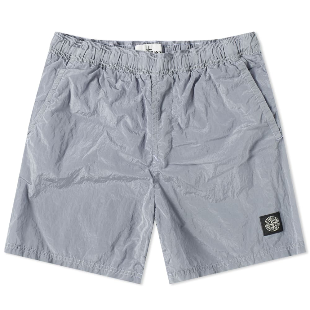 Stone Island Nylon Metal Patch Logo Swim Short In Purple Modesens
