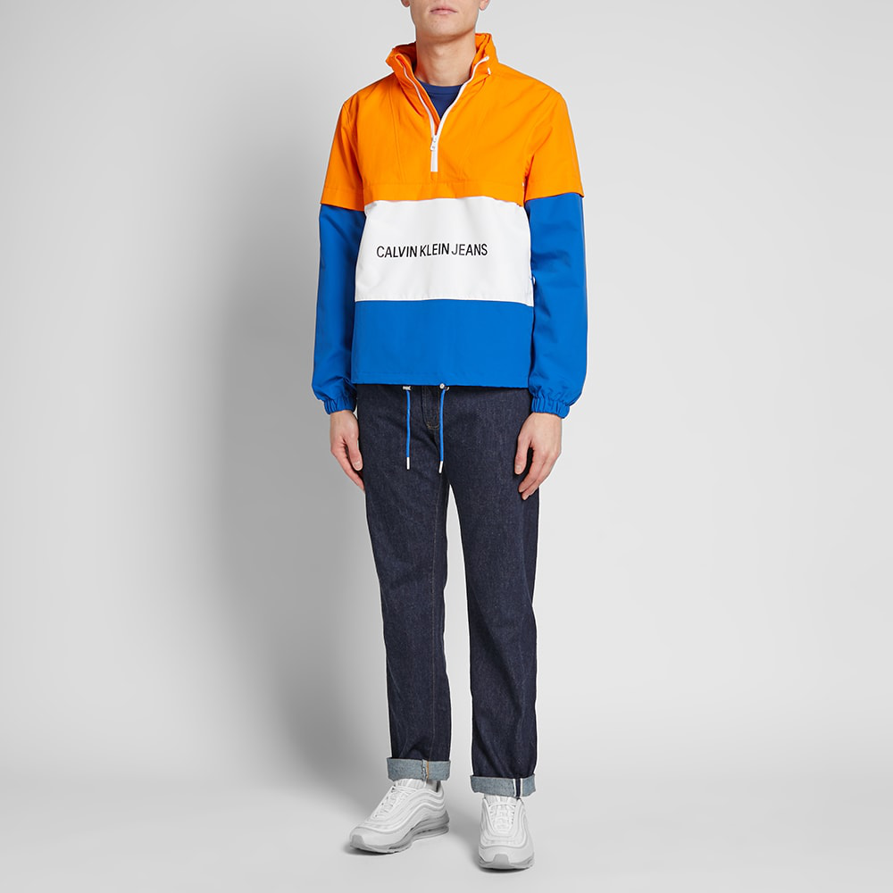 calvin klein institutional logo popover jacket