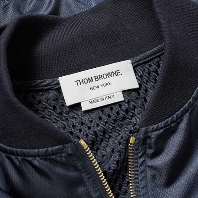 Shop Thom Browne Oversized Bomber Jacket In Blue