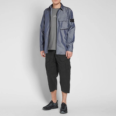 Shop Stone Island Shadow Project Cropped Cargo Pant In Black