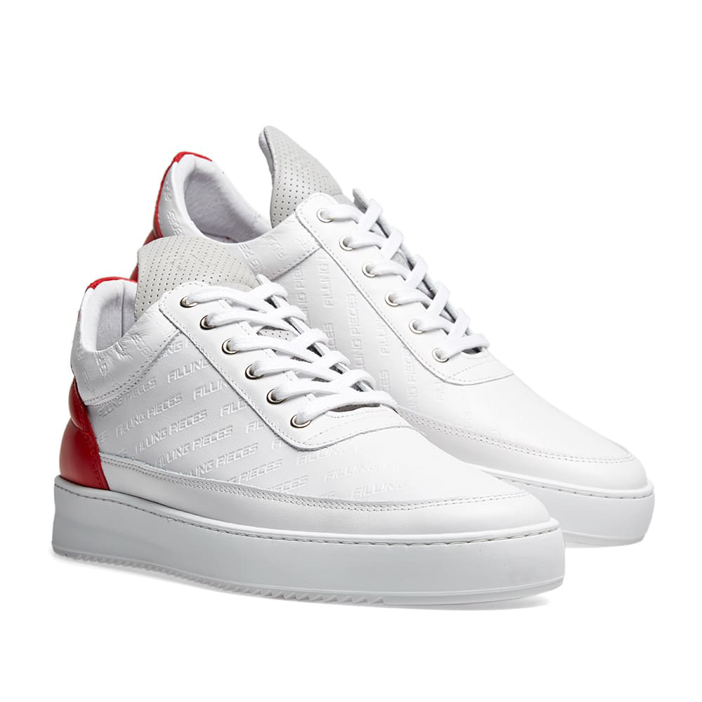 Filling Pieces Logo Embossed Low Top Sneaker In White | ModeSens