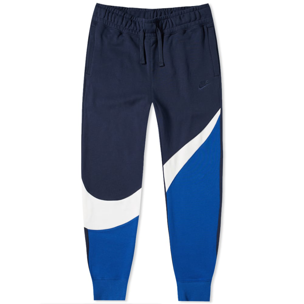 nike swoosh blue joggers