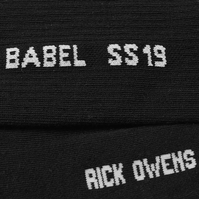 Shop Rick Owens Mid Calf Sock In Black