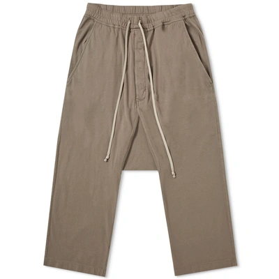 Shop Rick Owens Drkshdw Drawstring Cropped Pant In Brown